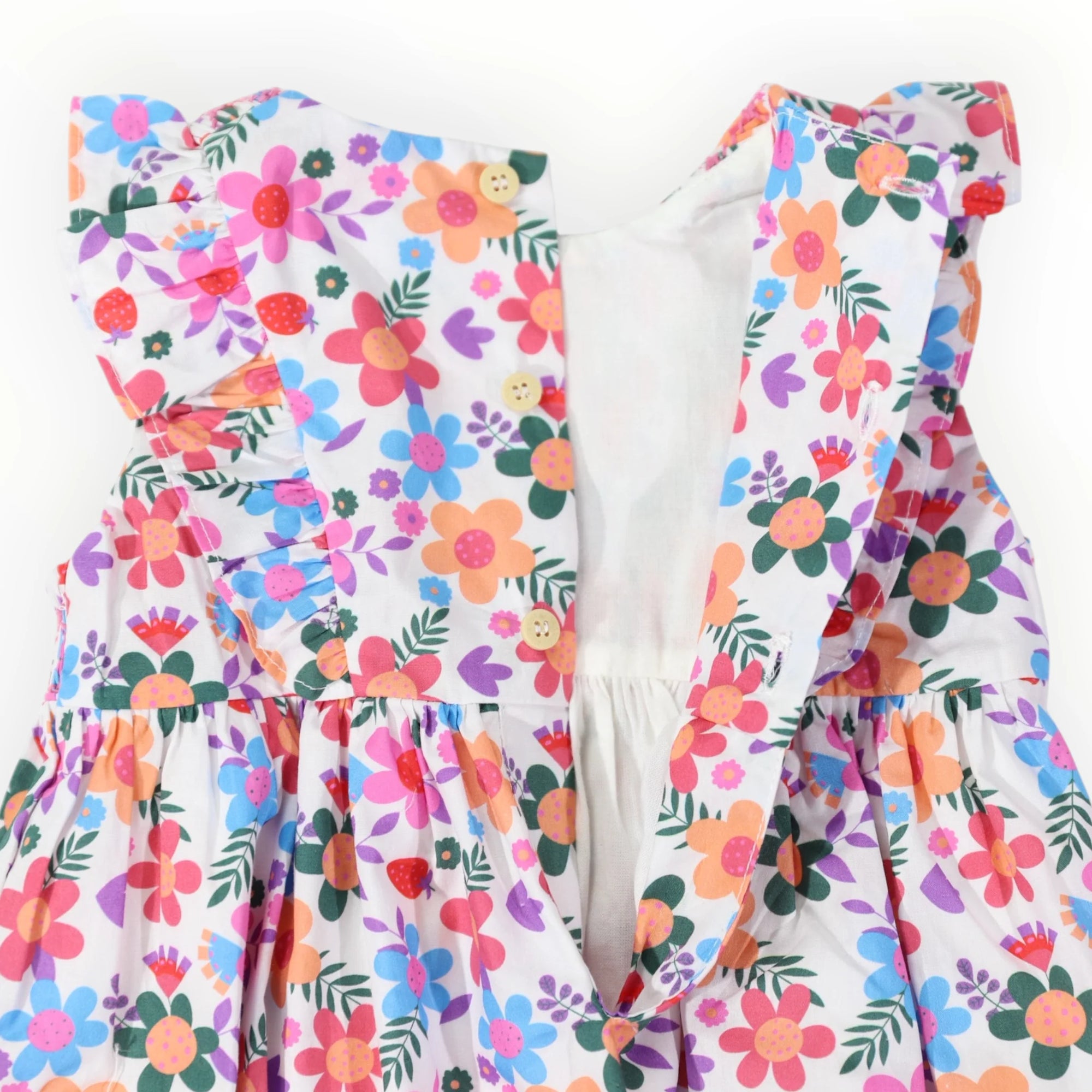 Smocked Bold Floral Sunsuit