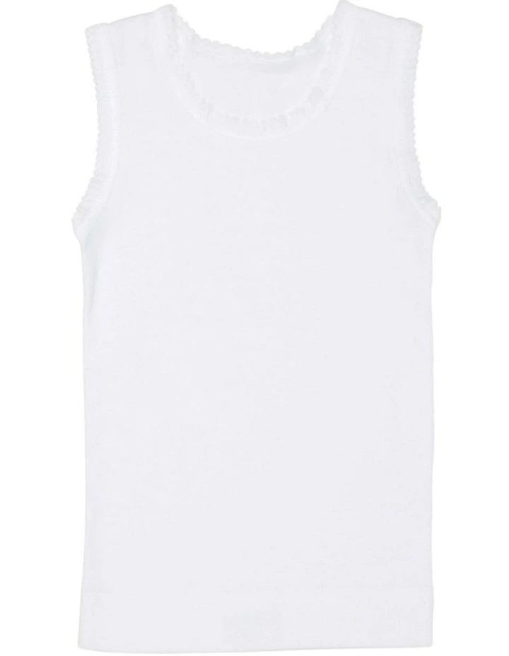 Marquise Embroidered Singlet 3 Pack in Blue - Train