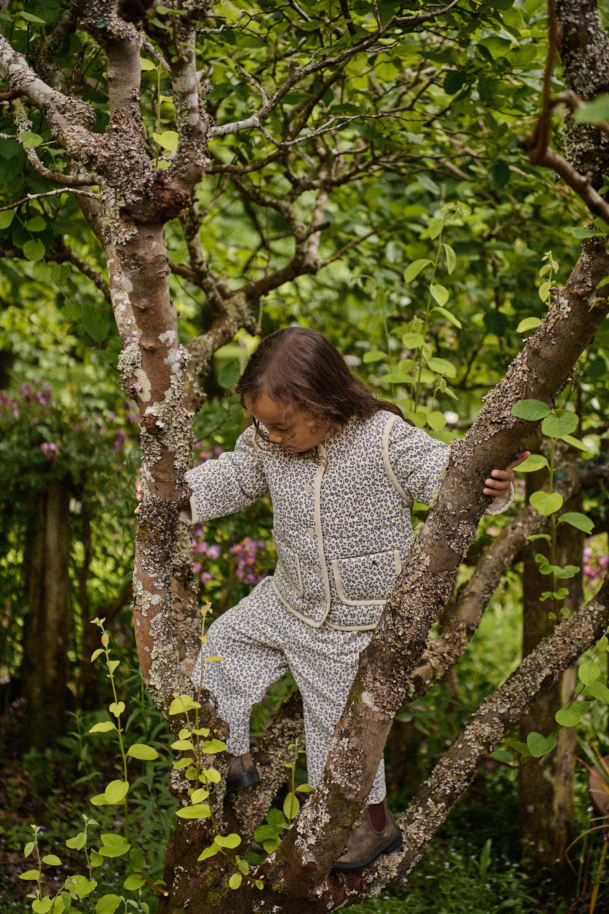Nature Baby Edith Quilted Jacket - Briarwood Heron Print