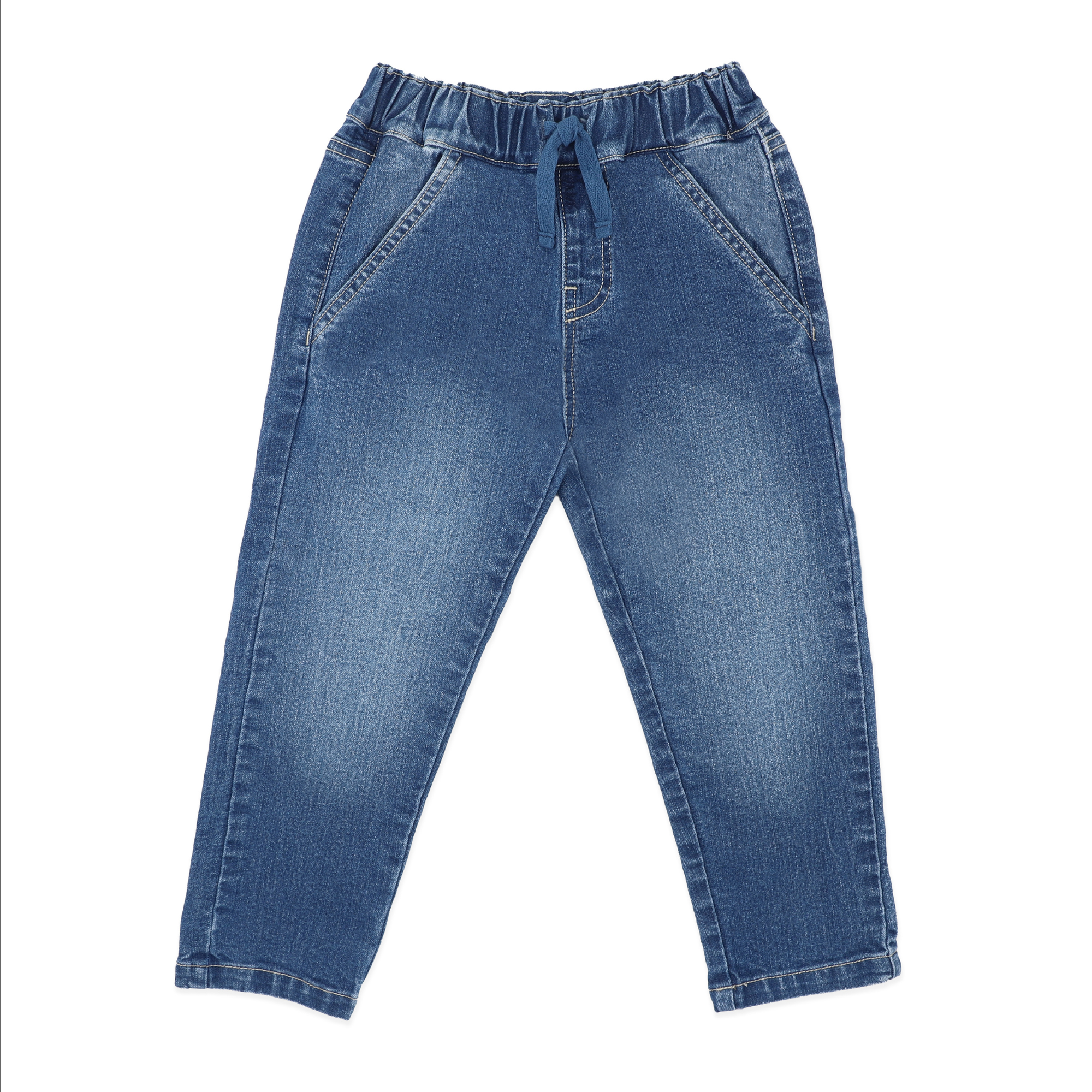 Bebe Hunter Denim Pull On Jeans - Mid Blue