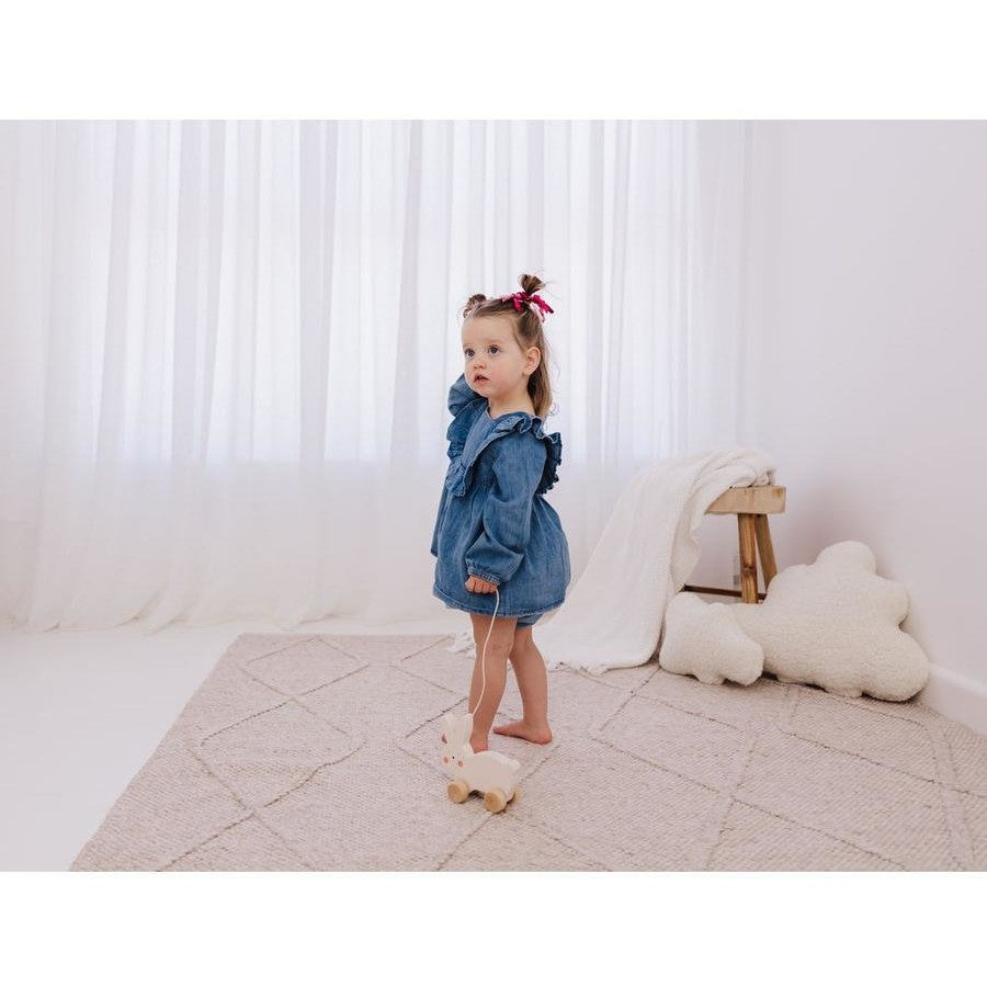 Skip Hop Bubble Wooden Rabbit Pull Along Toy