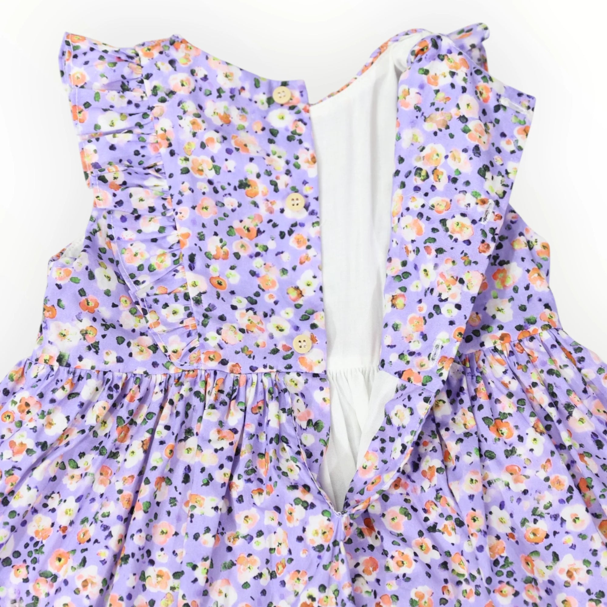 Floral Smocked Dress - Lilac