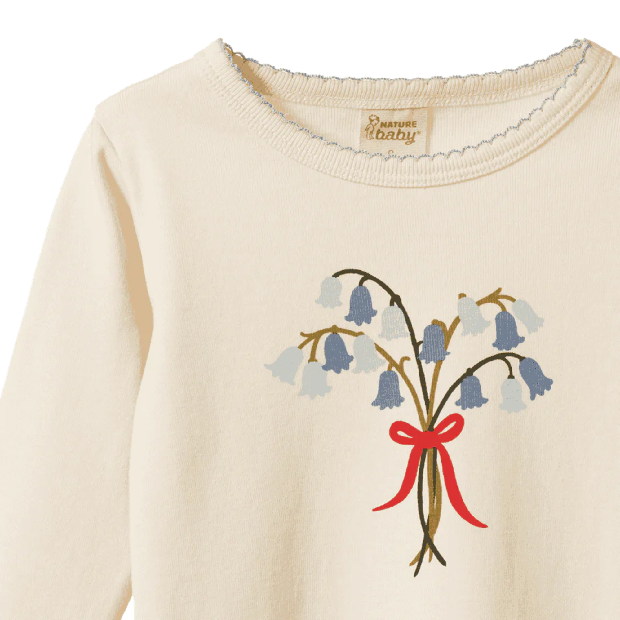 Nature Baby Long Sleeve Cloud Tee - Bluebelle Natural Print