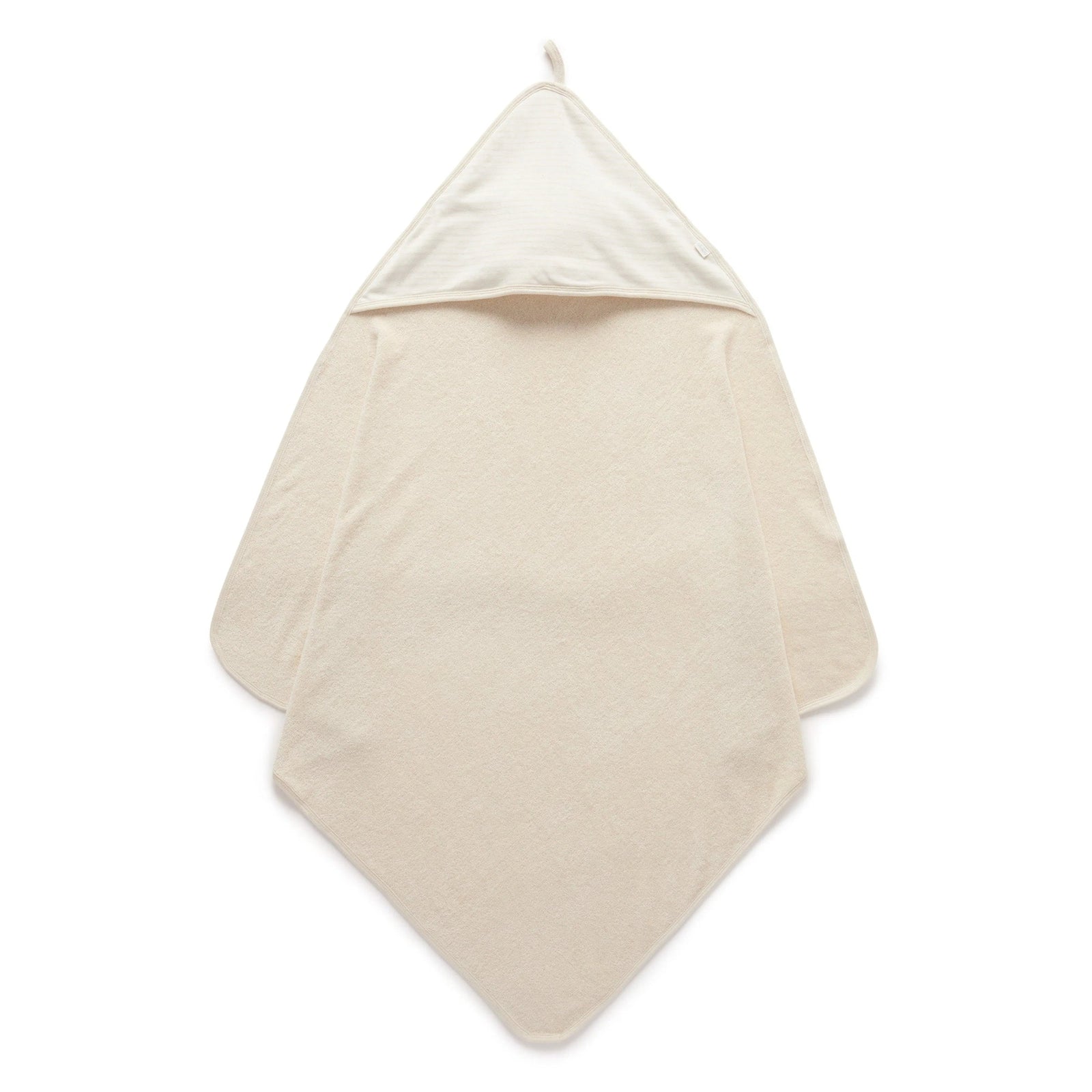 Hooded Towel Wheat Melange - Purebaby