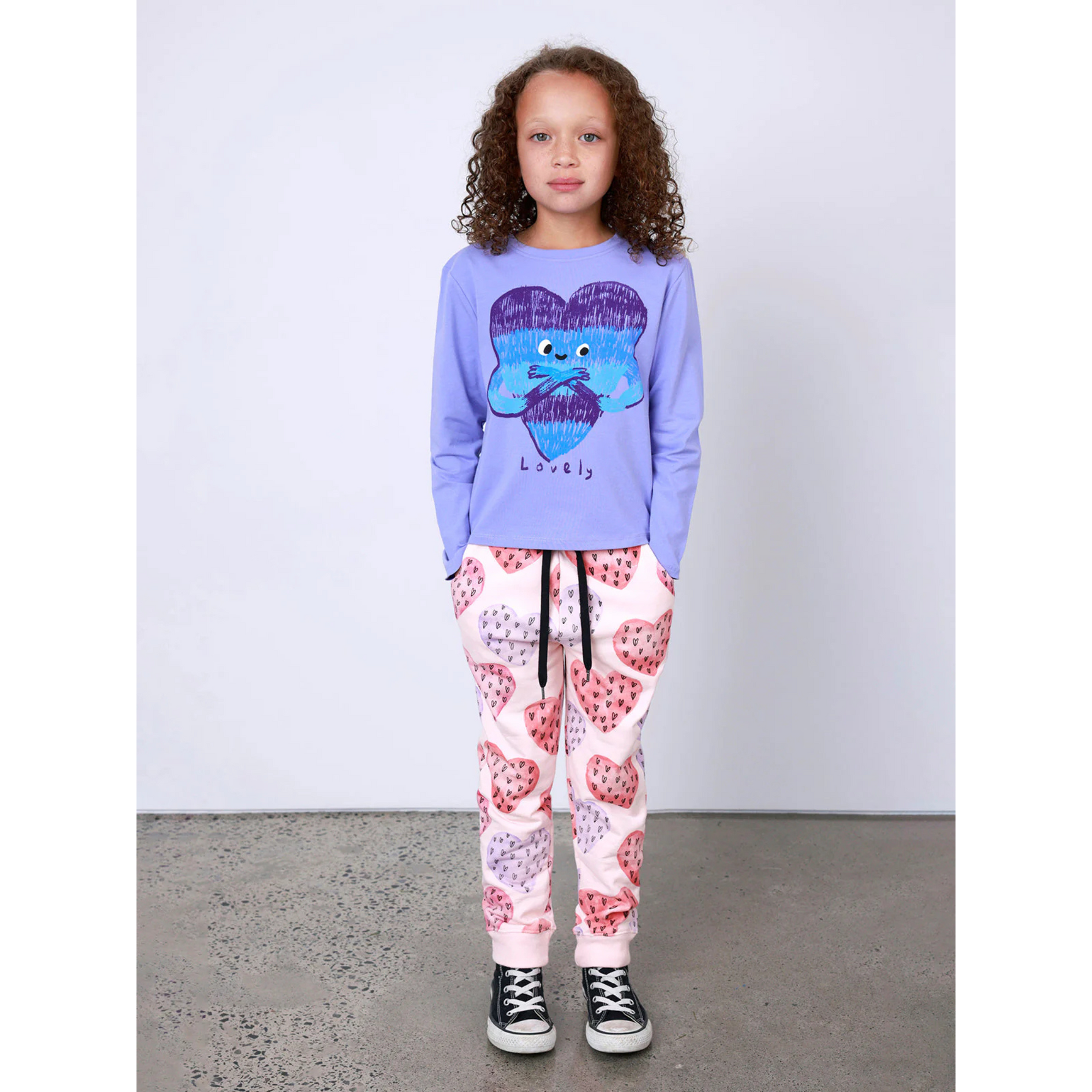 Minti Hearts On Hearts Furry Trackies - Ballet