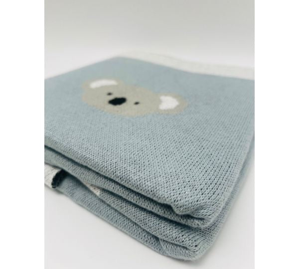 Knitted Baby Blanket - Koala
