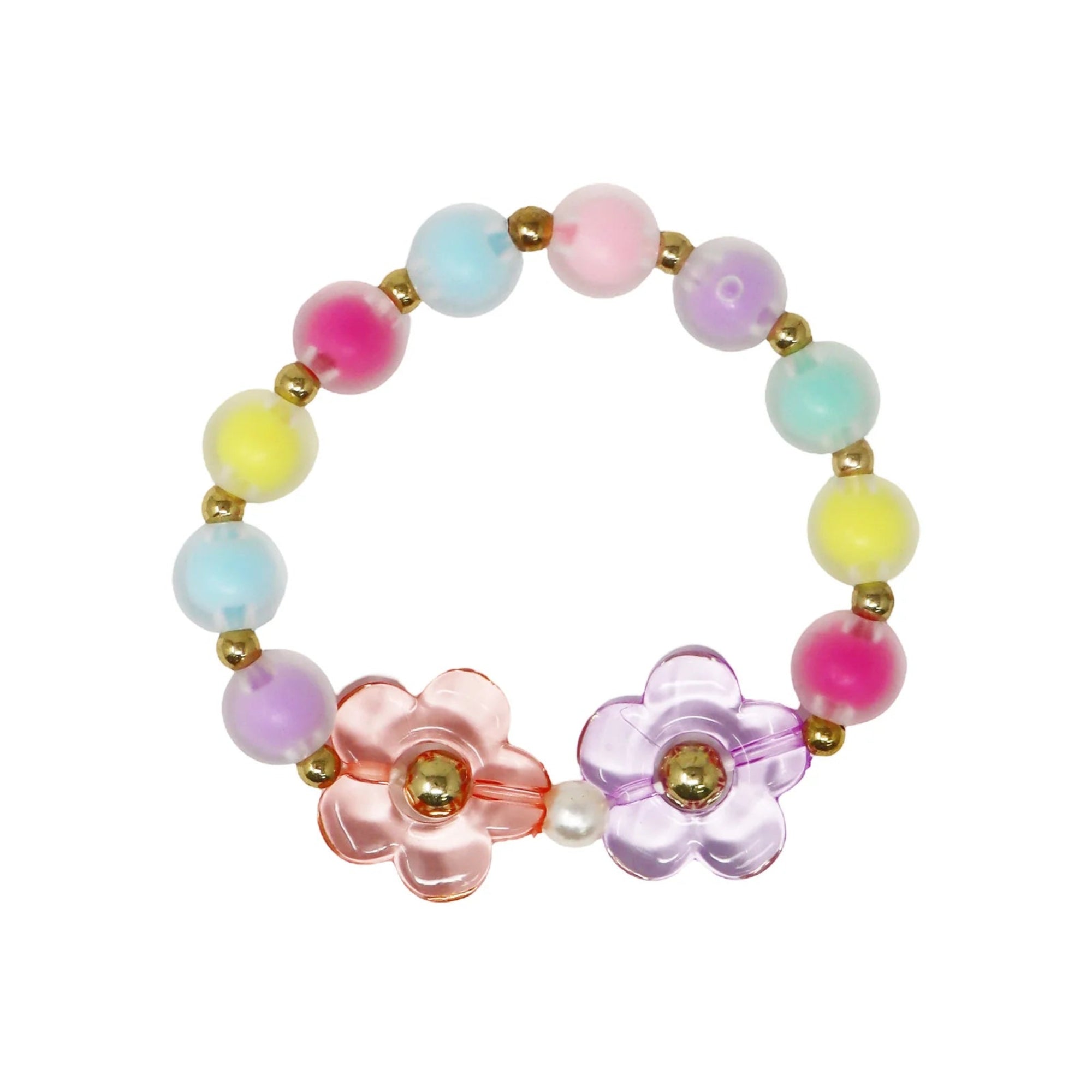 Pink Poppy Flower Bracelet