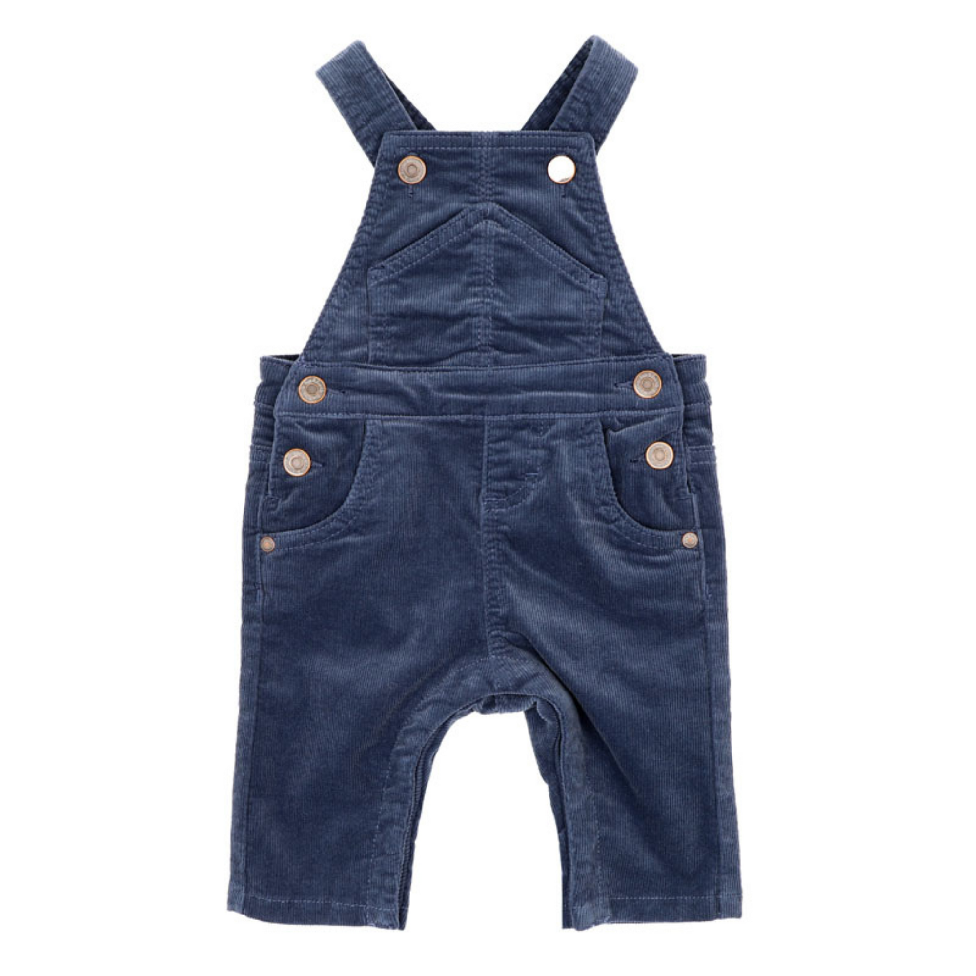 Fox & Finch High Flyer Cord Overalls - Indigo Blue