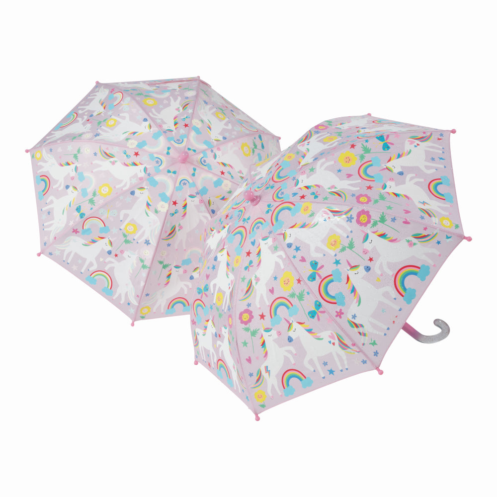 Floss & Rock Colour Changing Umbrella – Rainbow Unicorn