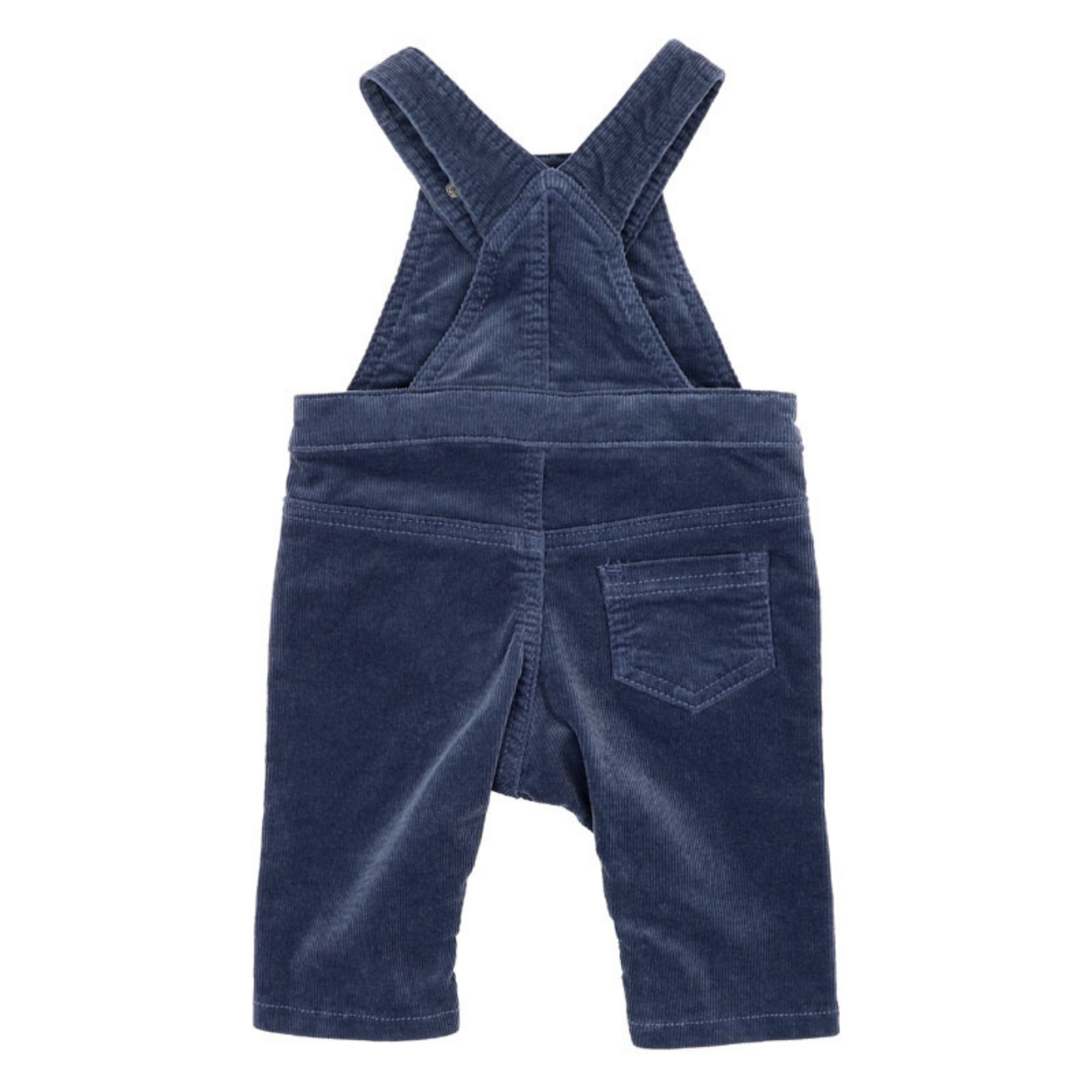 Fox & Finch High Flyer Cord Overalls - Indigo Blue