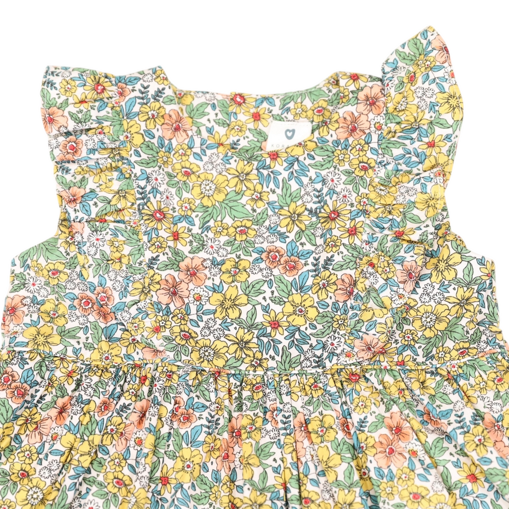 Bold Floral Dress Yellow Floral