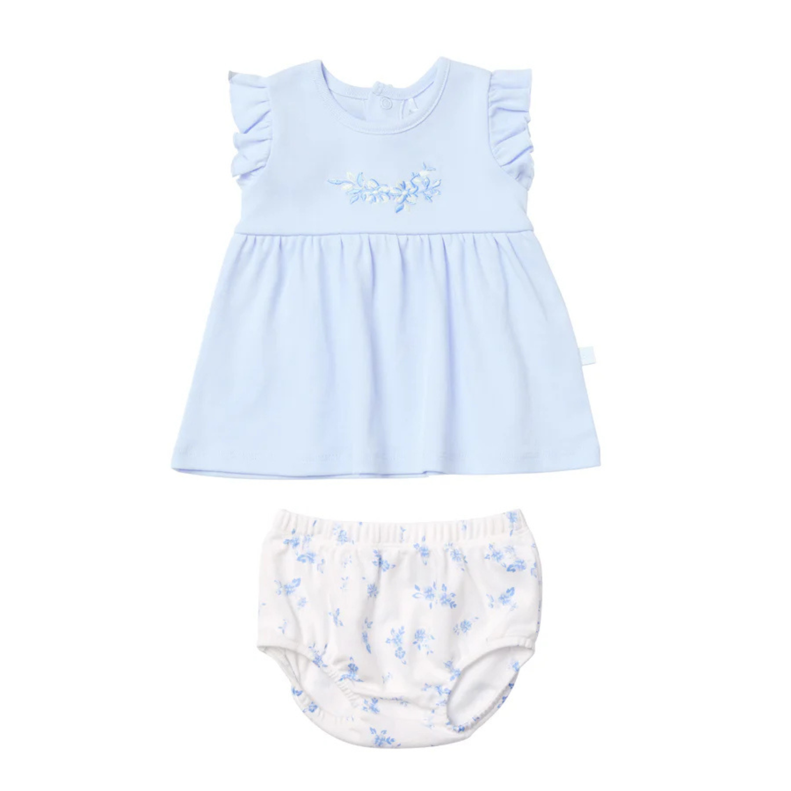 Marquise Seascape Floral Dress & Bloomer Set