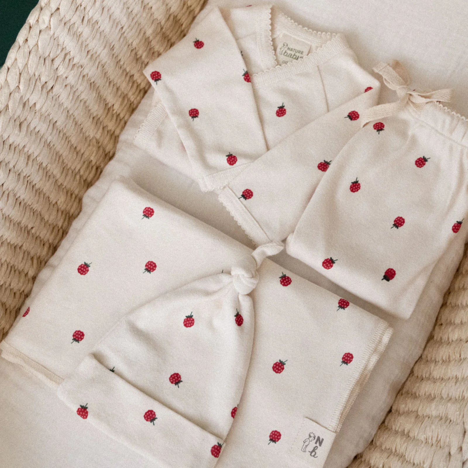 Nature Baby Welcome Home Bundle - Raspberry Print