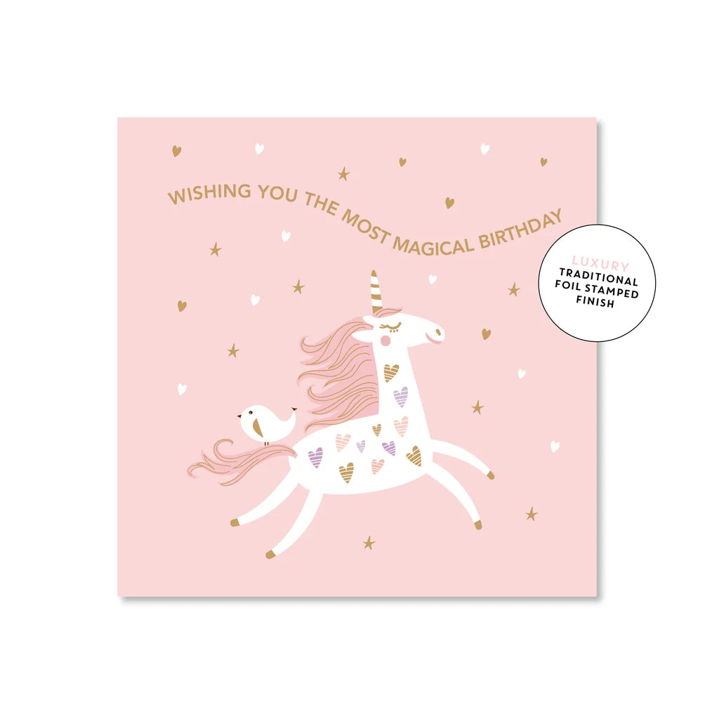Pretty Unicorn Birthday Mini Card