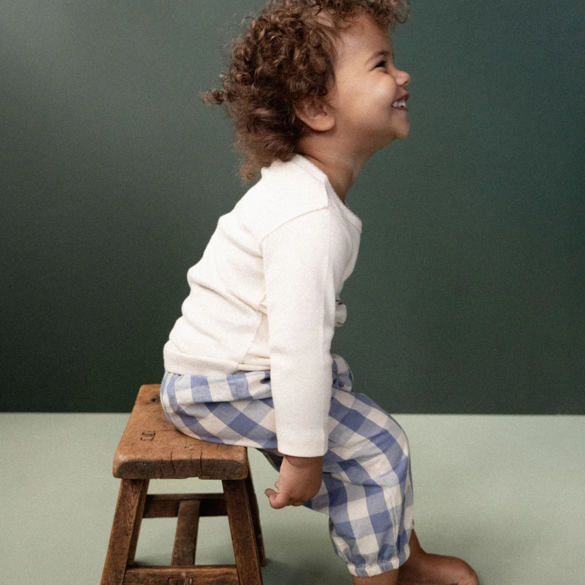 Nature Baby Long Sleeve Cloud Tee - Bluebelle Natural Print