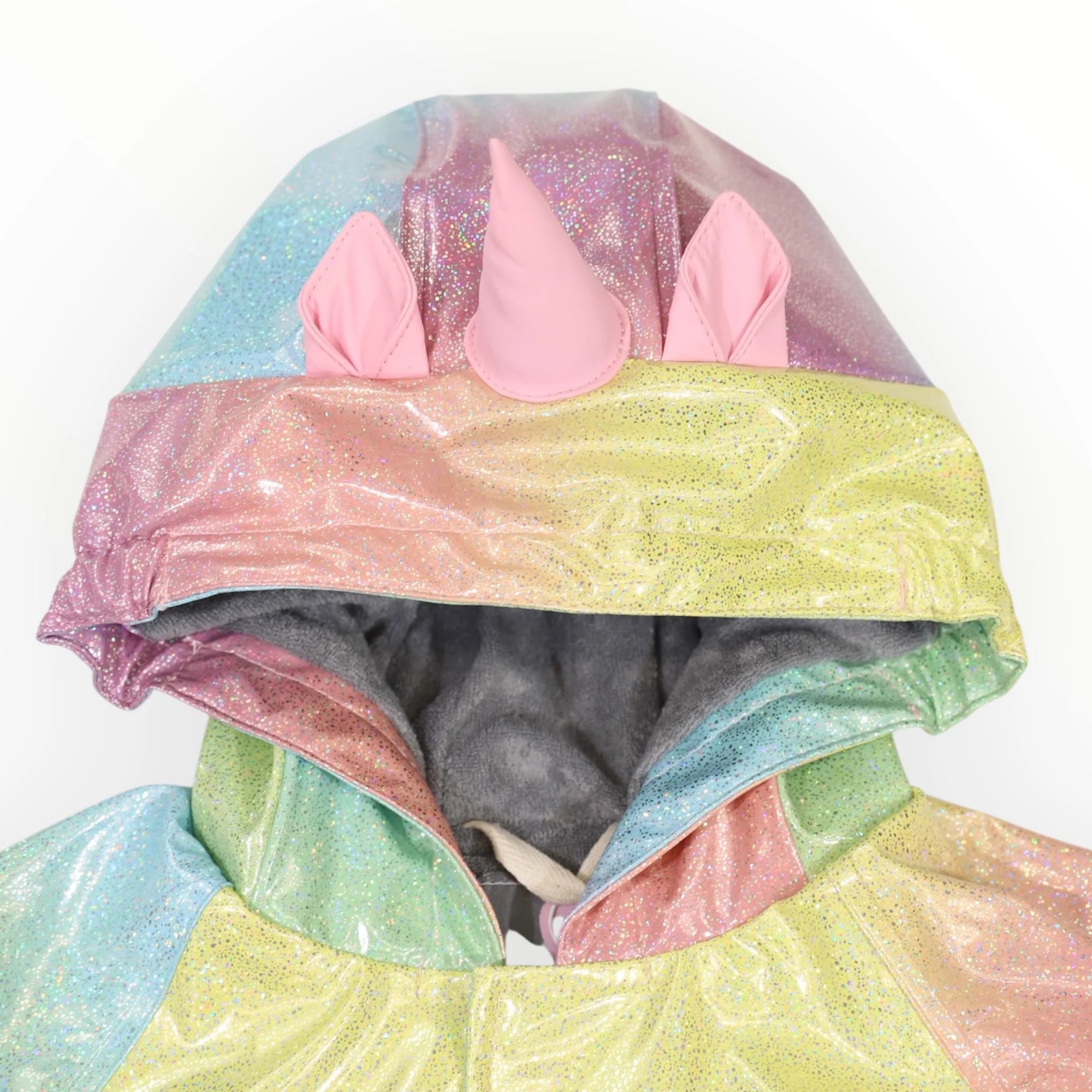 Korango Unicorn Glitter Rainbow Raincoat - Pink