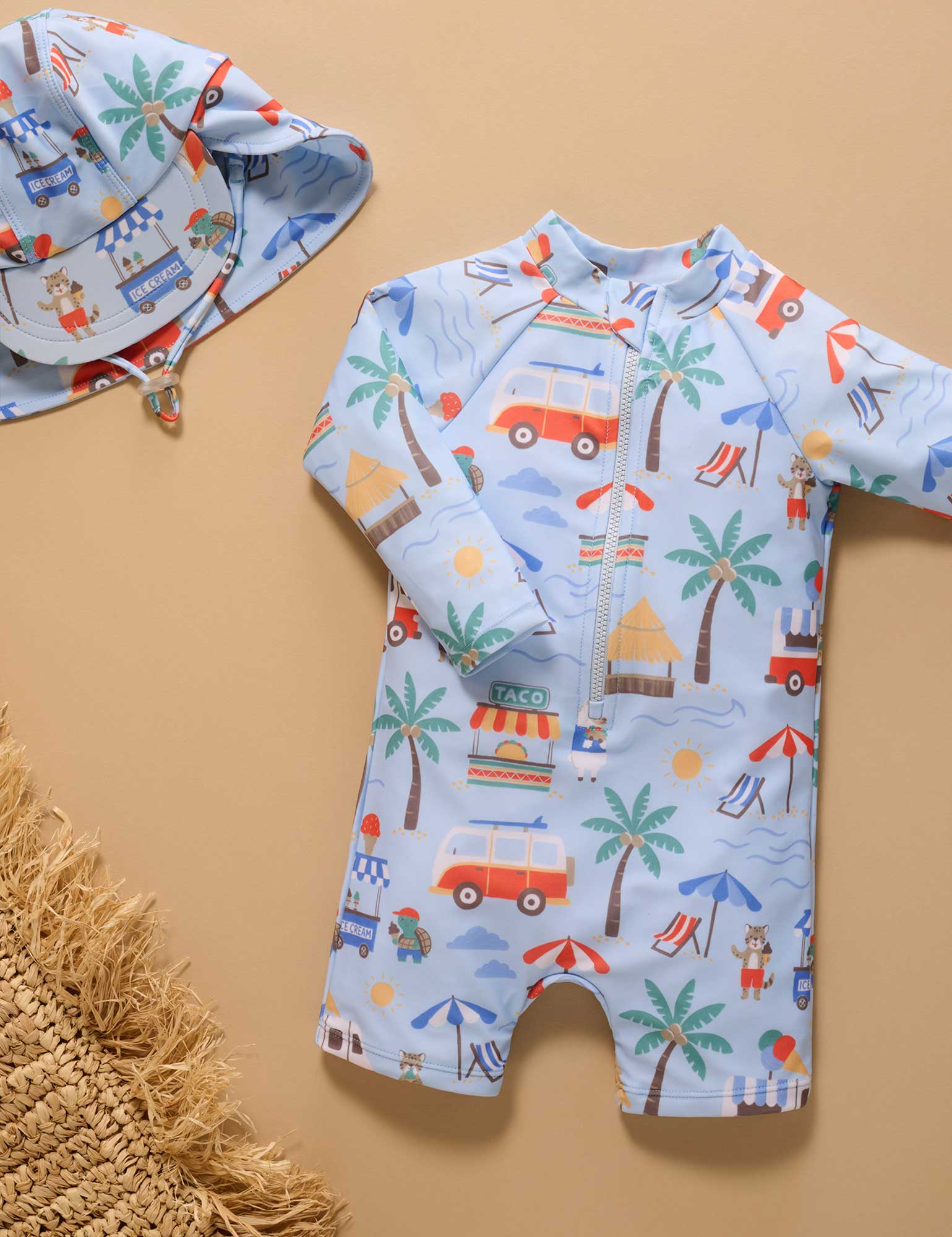 Purebaby Cancun Long Sleeve Rashie Sunsuit