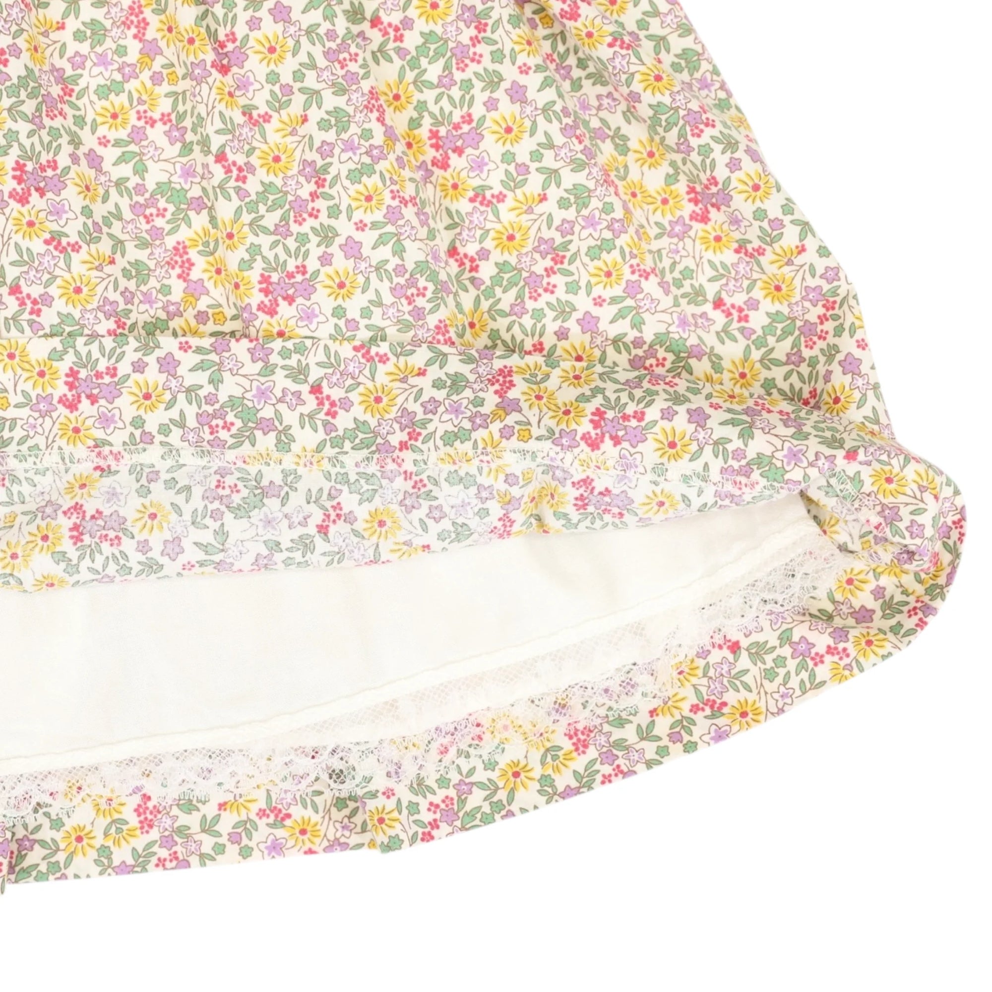 Frilled Smocked Dress Yellow Floral