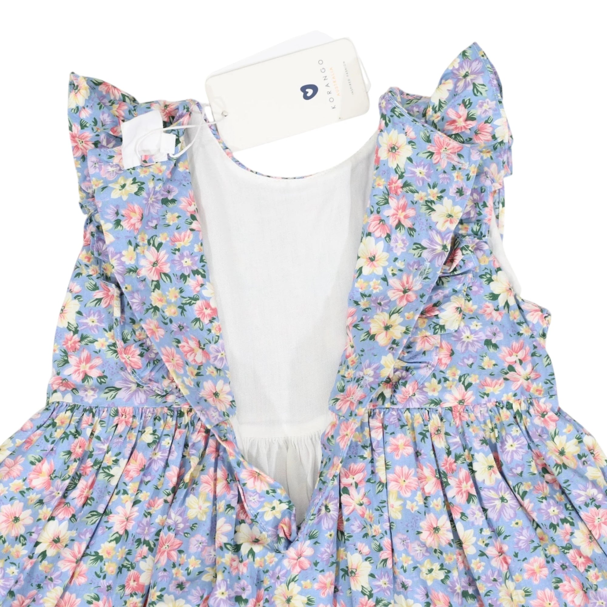 Smocked Floral Dress Blue Floral