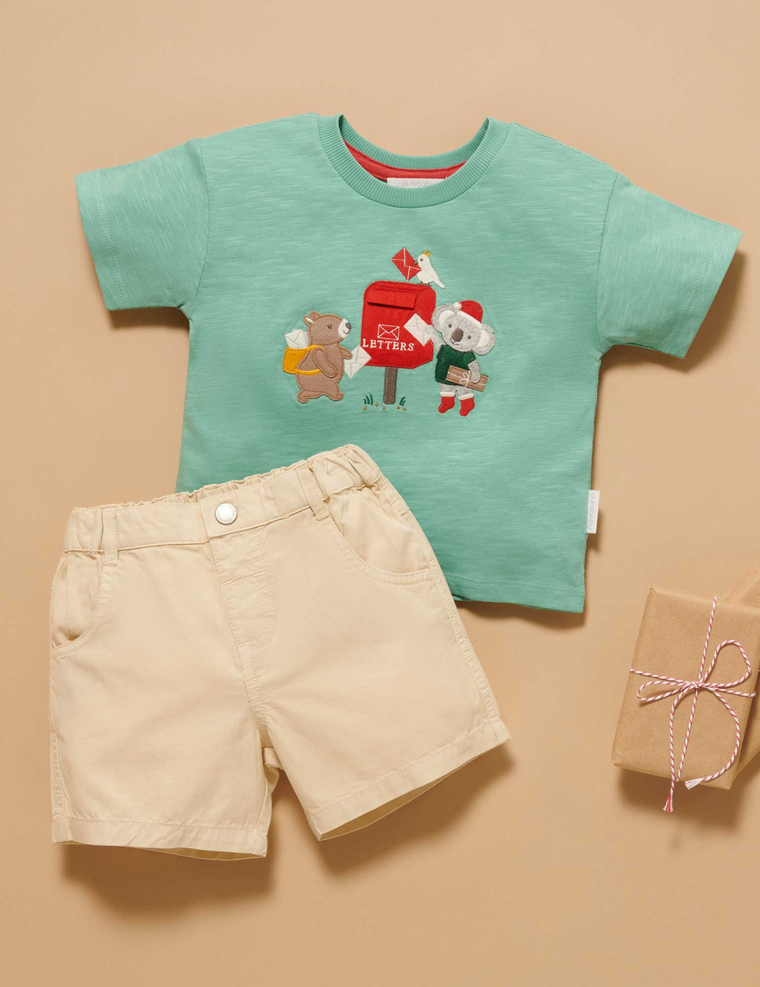 Purebaby Christmas Letterbox Tee