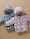 Purebaby Shearling Lined Puffer Jacket - Farming Print