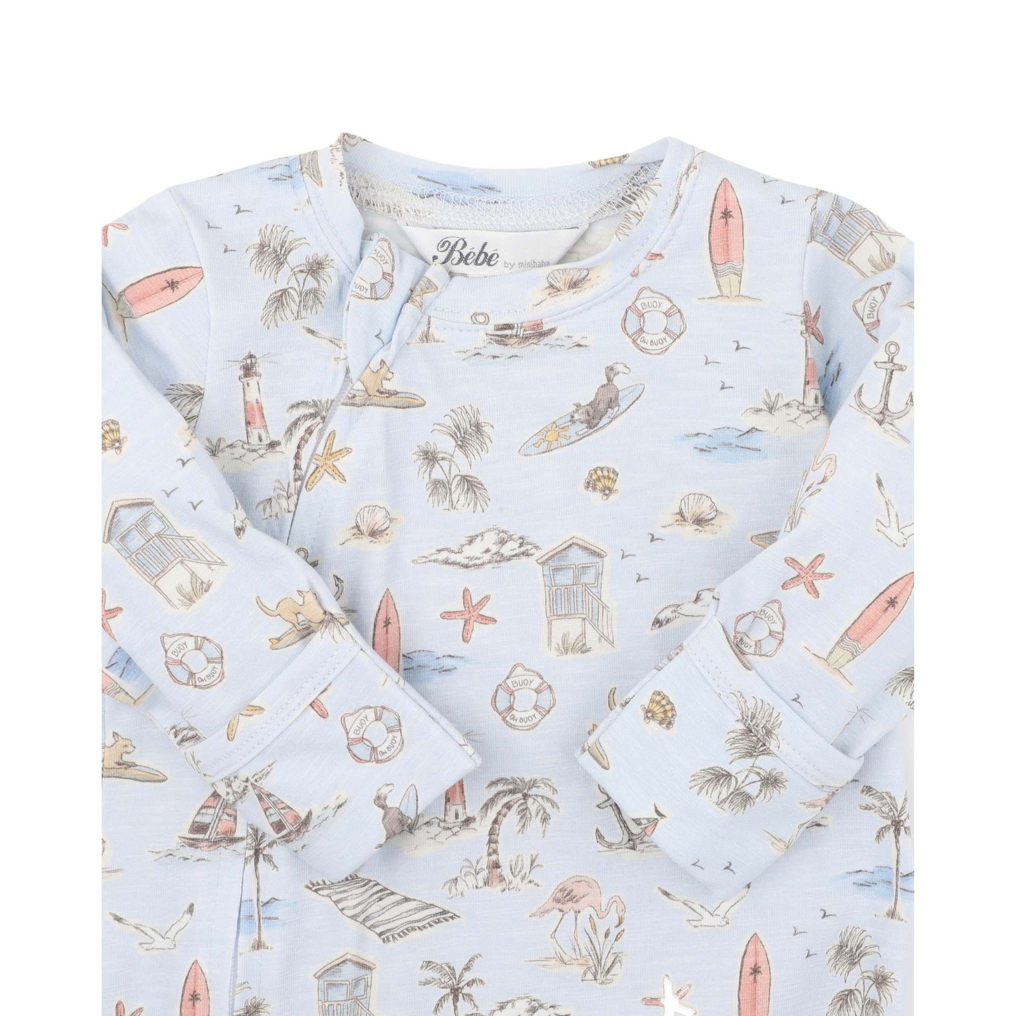 Bébé Max Organic Ls Zipsuit - Max Print