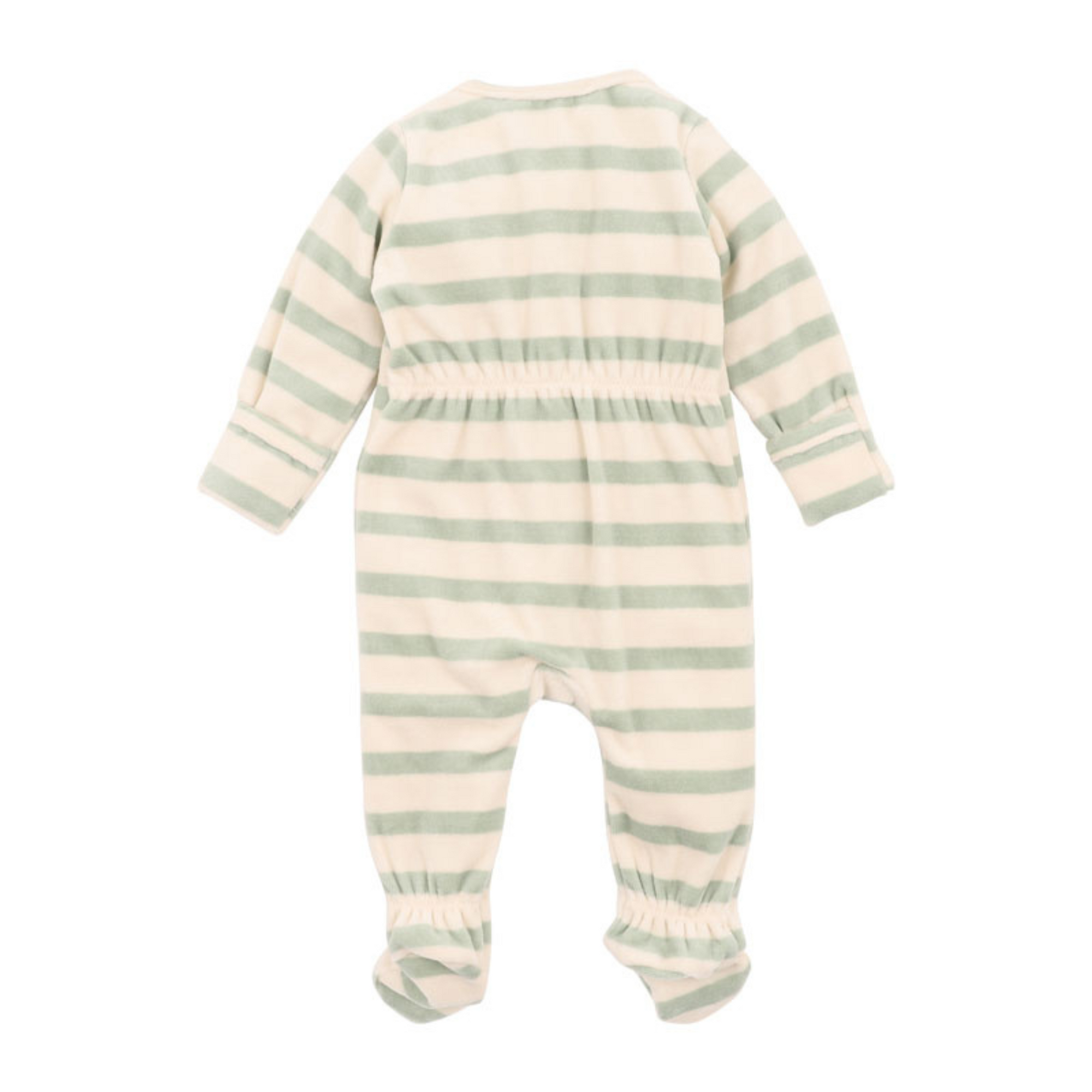 Bebe Isaac Stripe Ls Velour Onesie