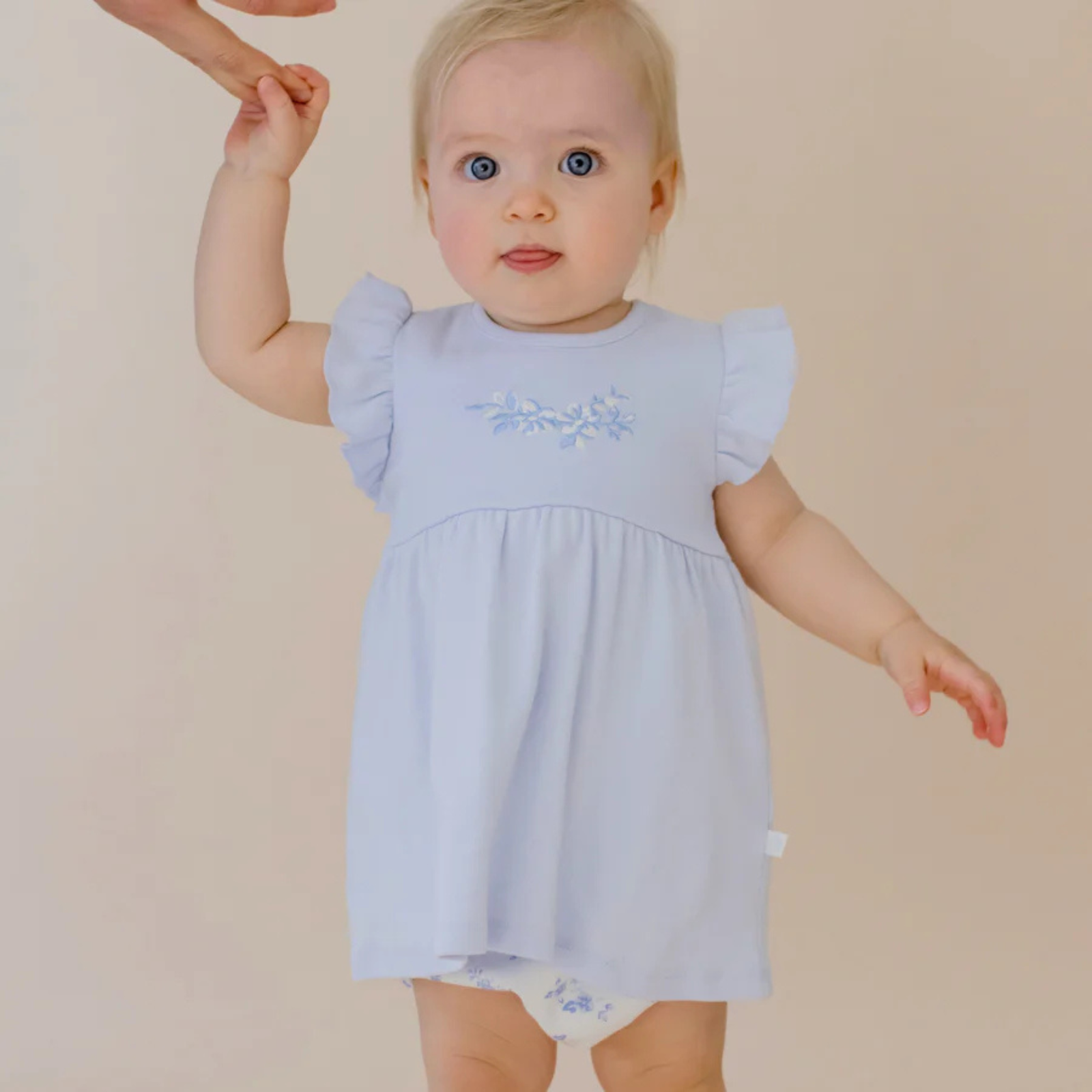 Marquise Seascape Floral Dress & Bloomer Set