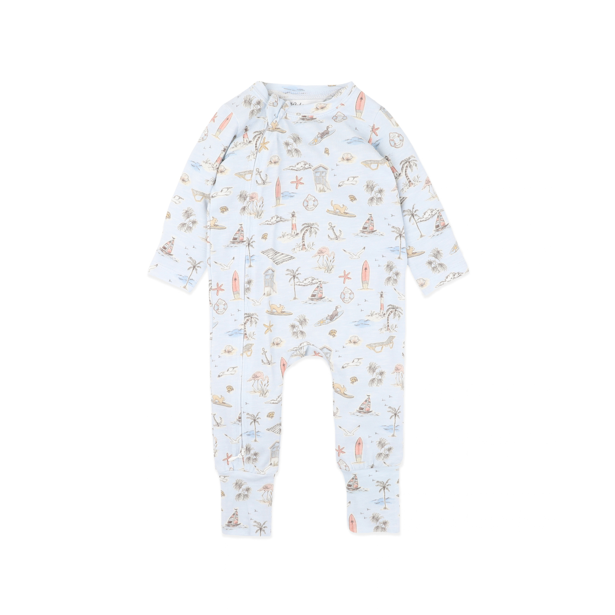 Bébé Max Organic Ls Zipsuit - Max Print