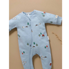 Purebaby Embroidered  Fleece Growsuit - Herding  Sheep  Broderie