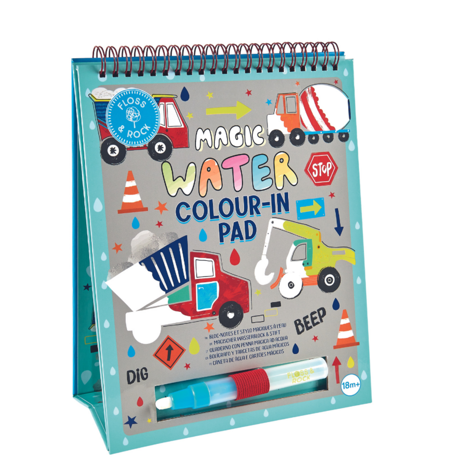 Floss & Rock Magic Water Colouring Flipbook - Construction