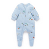 Purebaby Embroidered  Fleece Growsuit - Herding  Sheep  Broderie