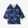 New Pre-Order Hatley T-Rex Attack Sherpa Lined Splash Jacket - Patriot Blue