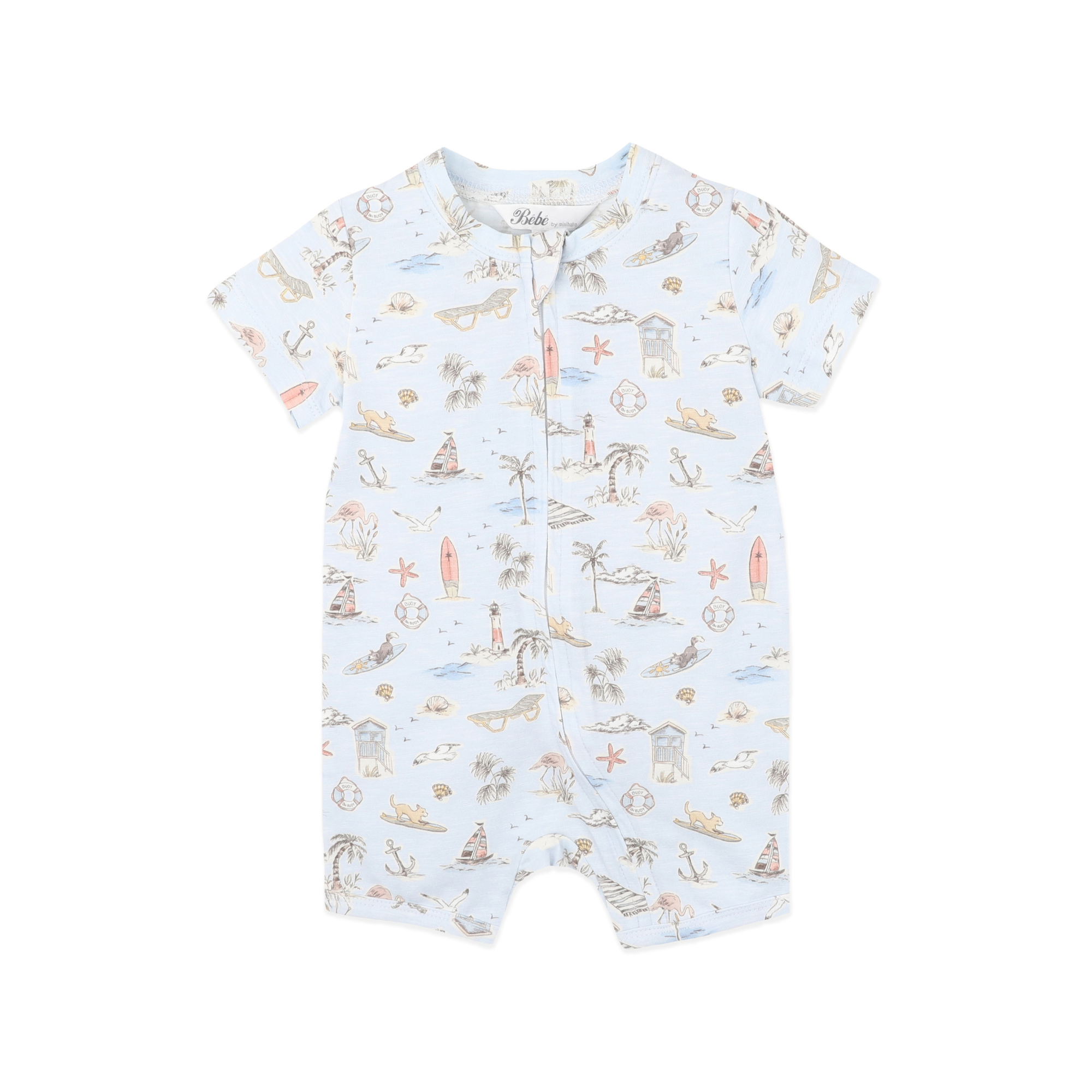 Bébé Max Organic Ss Zipsuit - Max Print