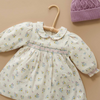 Purebaby Smocked Dress - Wheat  Strawberry  Blossom  Print