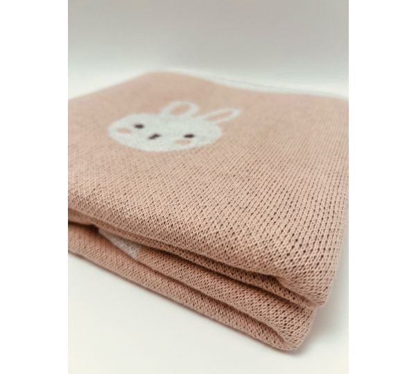 Knitted Baby Blanket - Bunny