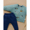 Purebaby Quilted Track Pant - Blueberry Melange