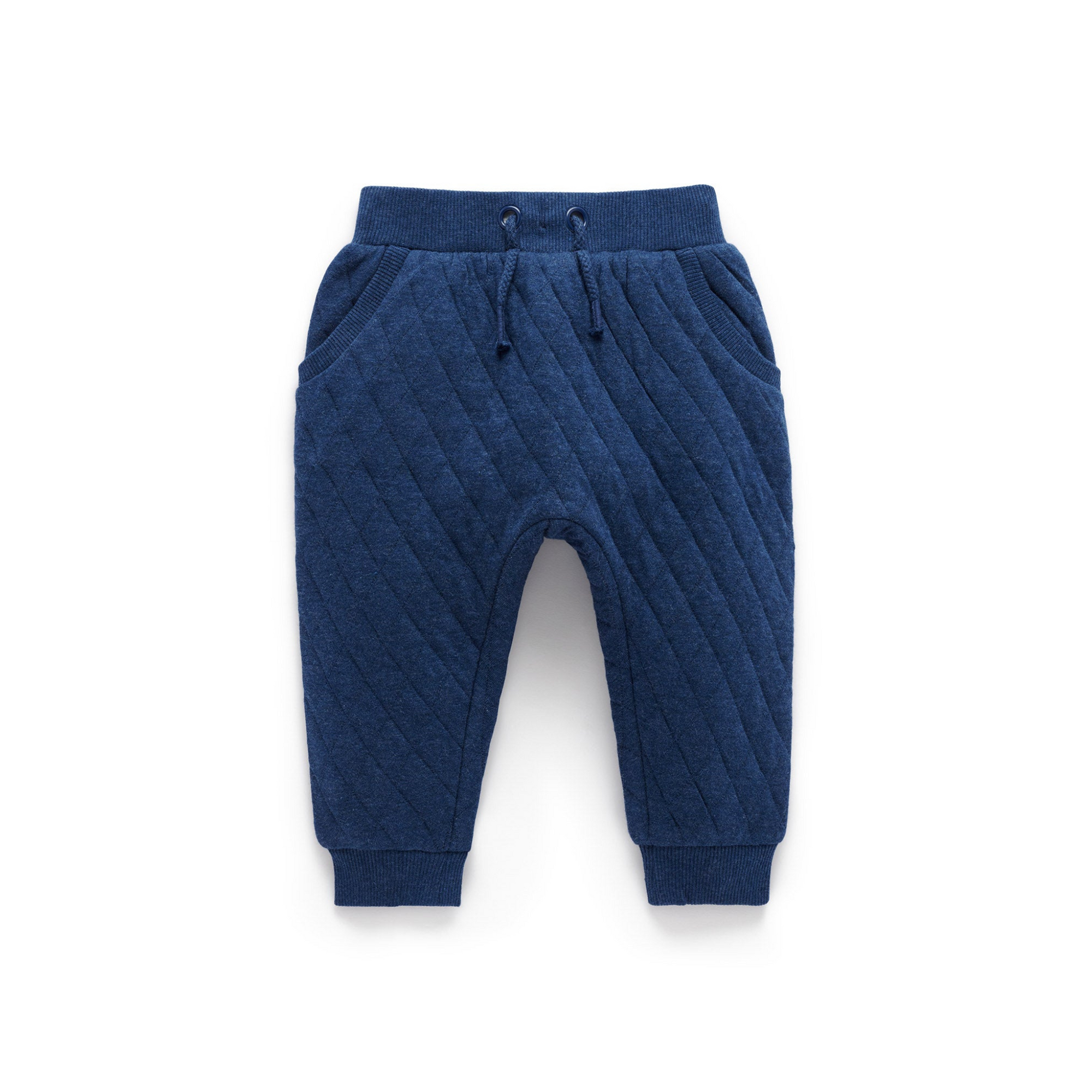 Purebaby Quilted Track Pant - Blueberry Melange