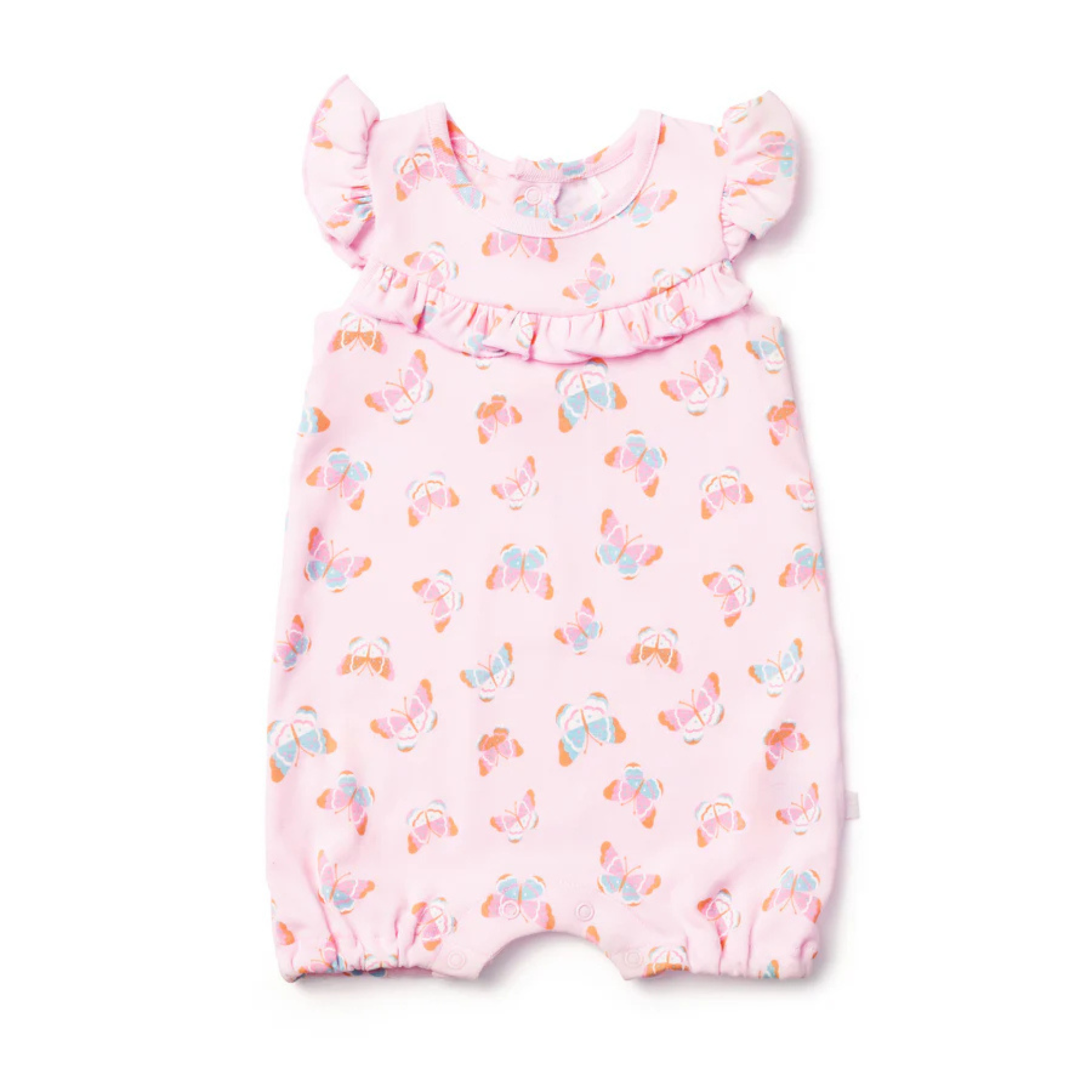 Marquise Pink Butterfly Frill Romper