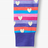 New Pre-Order Hatley Stripes &amp; Hearts Stretch Cotton Pajama Set - Rose Violet