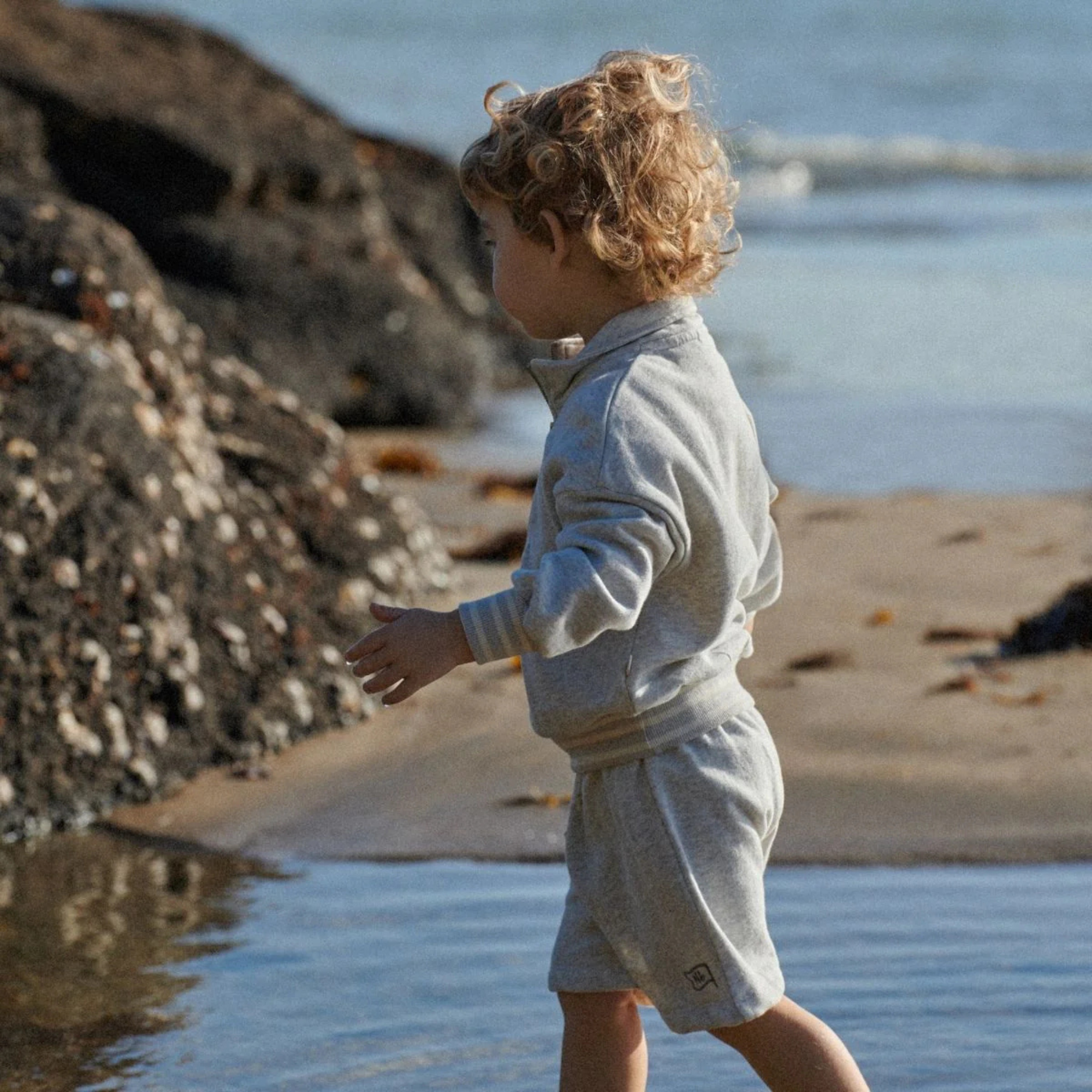 Nature Baby - Camper Sweatshirt - Light Grey Marl