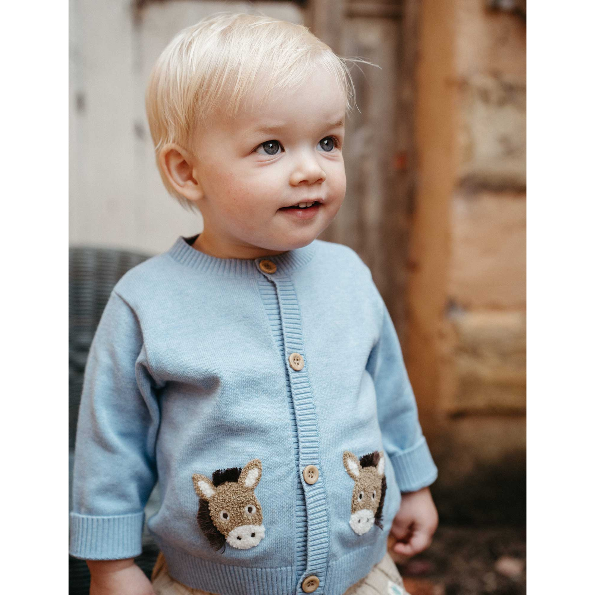 Purebaby Fiesta Friends Cardigan - Caribbean Melange