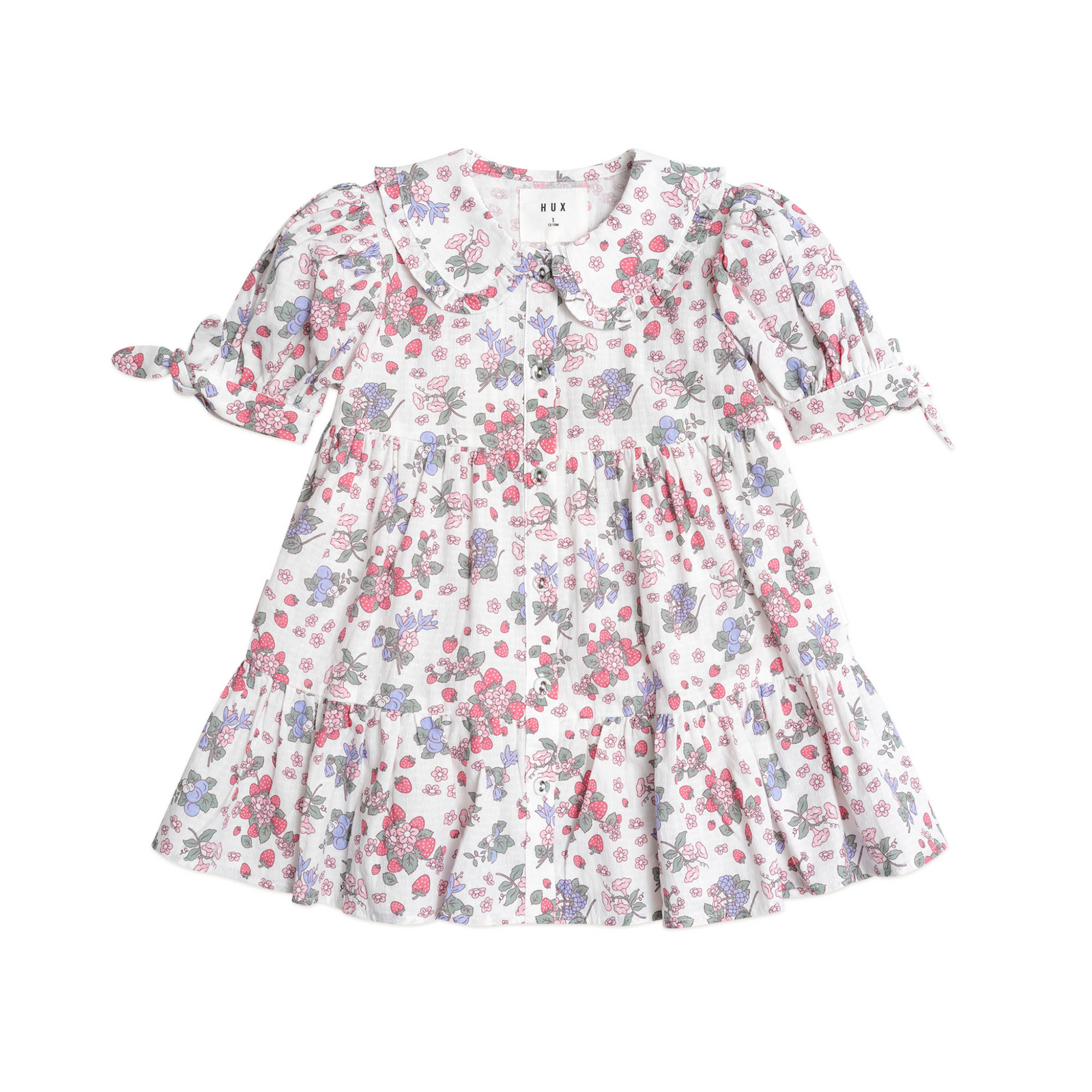 Huxbaby - Stawberry Garden Tiered Smock Dress
