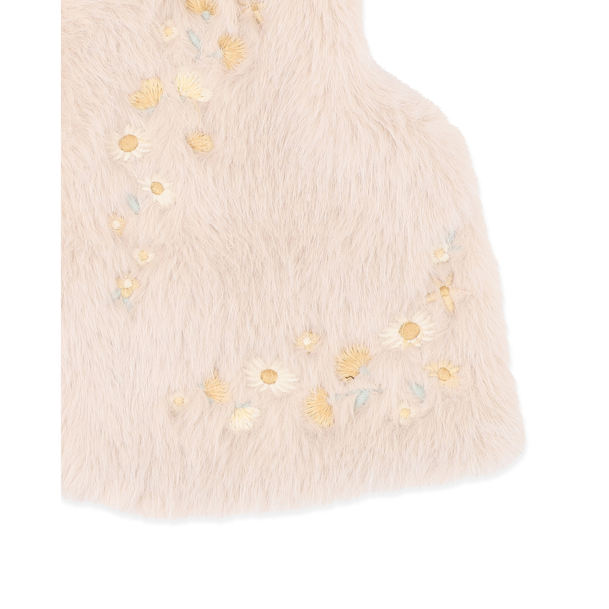 Bebe Winnie emb. Faux fur vest - Natural