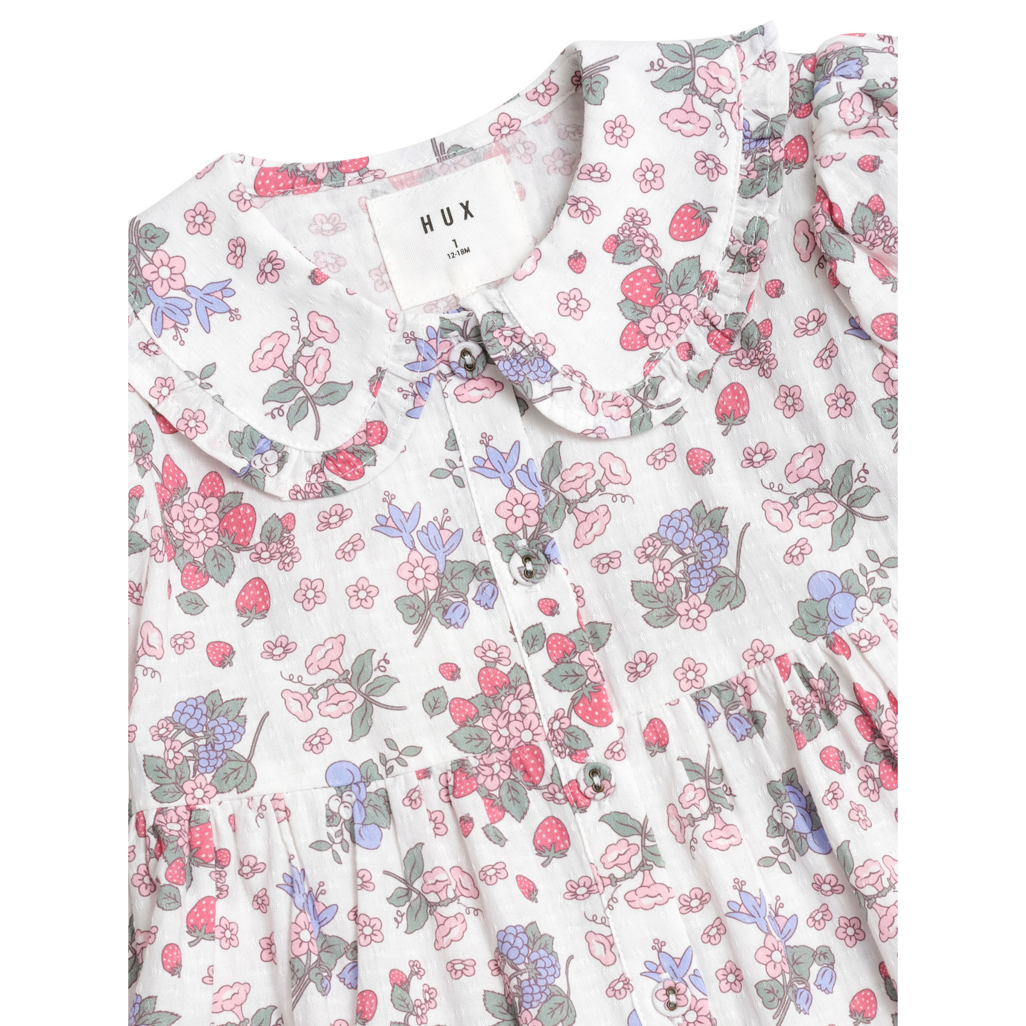 Huxbaby - Stawberry Garden Tiered Smock Dress