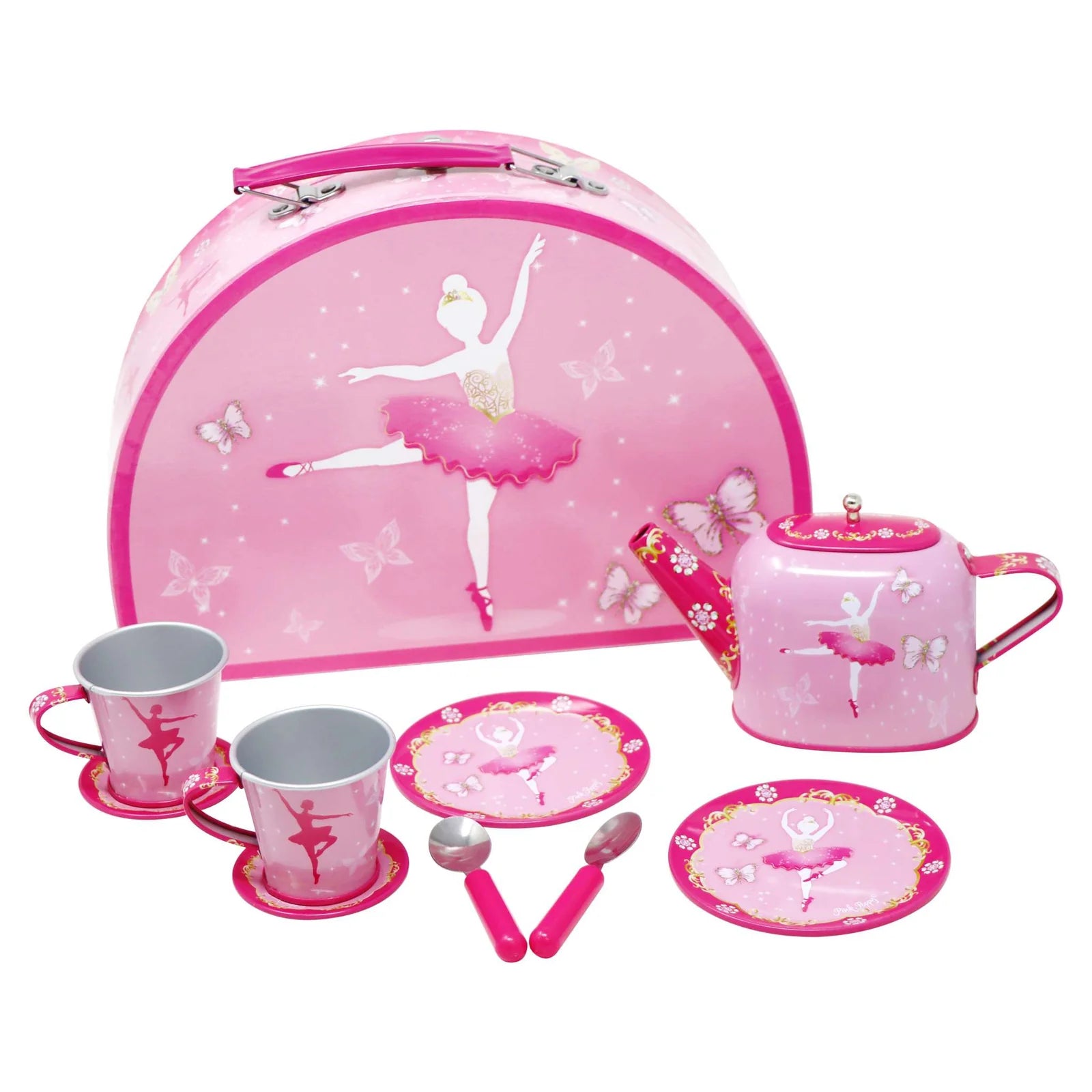 Butterfly Ballet Tin Tea Set - 10pce