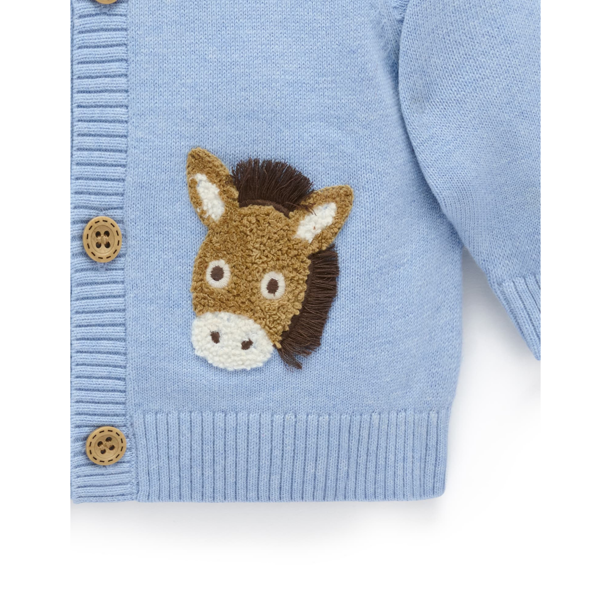 Purebaby Fiesta Friends Cardigan - Caribbean Melange