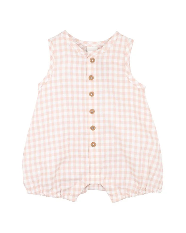 Bebe Morgan Gingham Romper