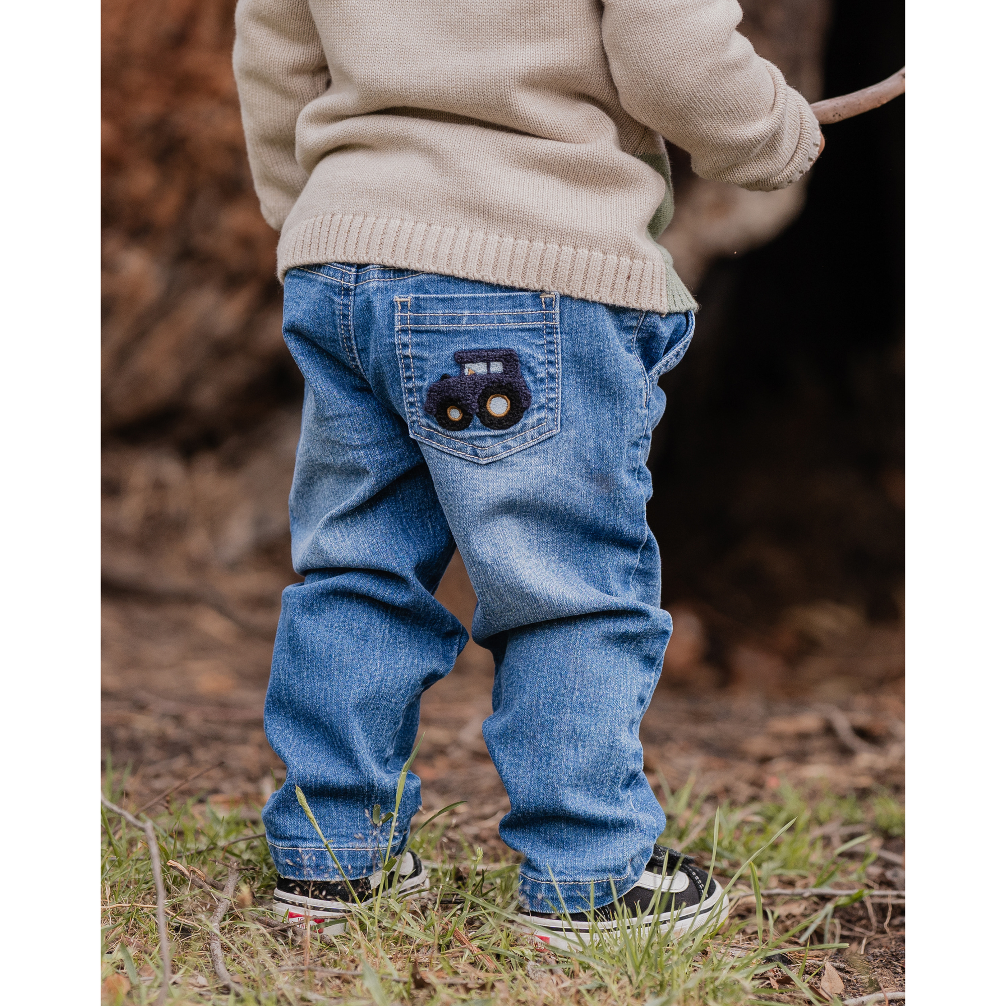 Bebe Hunter Denim Pull On Jeans - Mid Blue