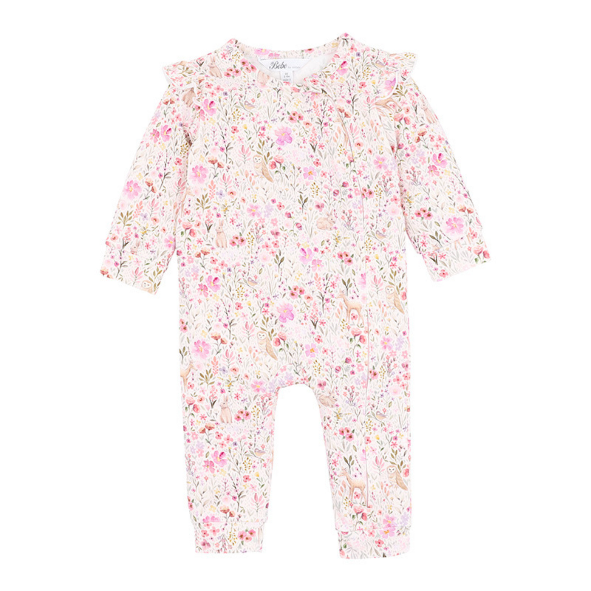 Bebe Flossy Ls Zip Romper